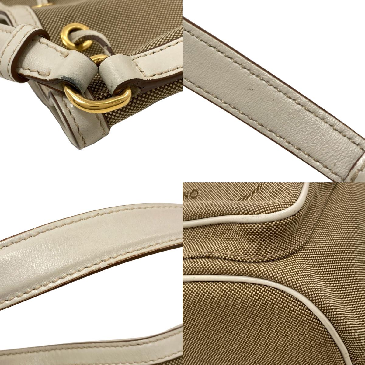 PRADA Fiocco Drawstring Bag 2WAY Handbag Canvas Ladies [Used]