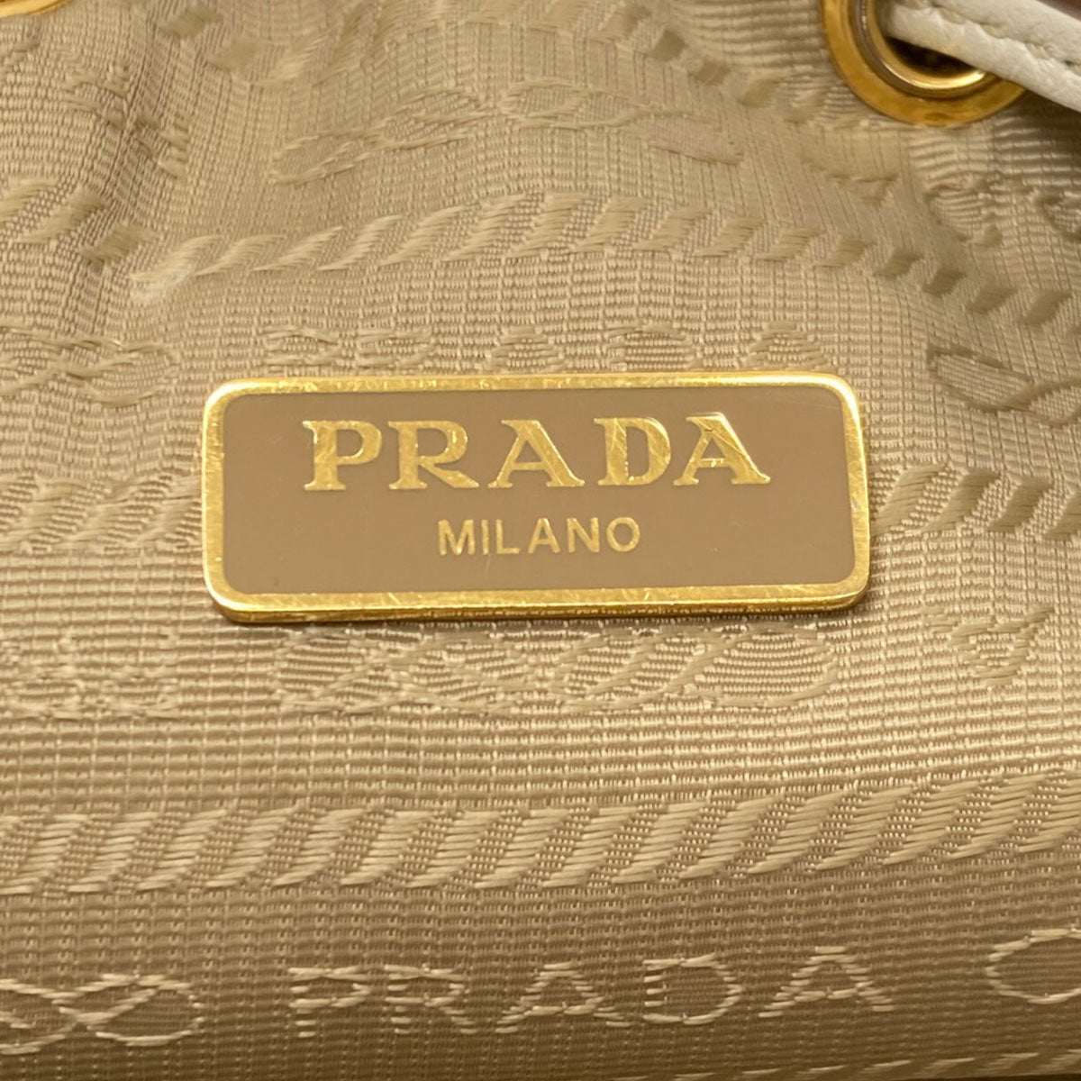 PRADA Fiocco Drawstring Bag 2WAY Handbag Canvas Ladies [Used]