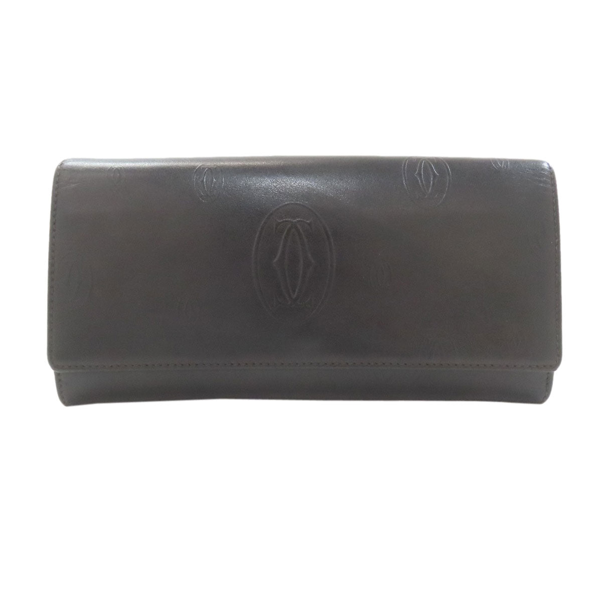 CARTIER happy Birthday Long wallet (with coin pocket) Leather Ladies [Used]