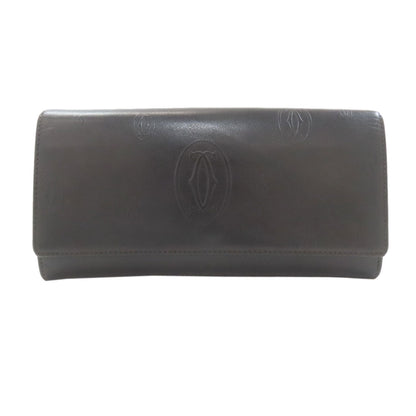 CARTIER happy Birthday Long wallet (with coin pocket) Leather Ladies [Used]