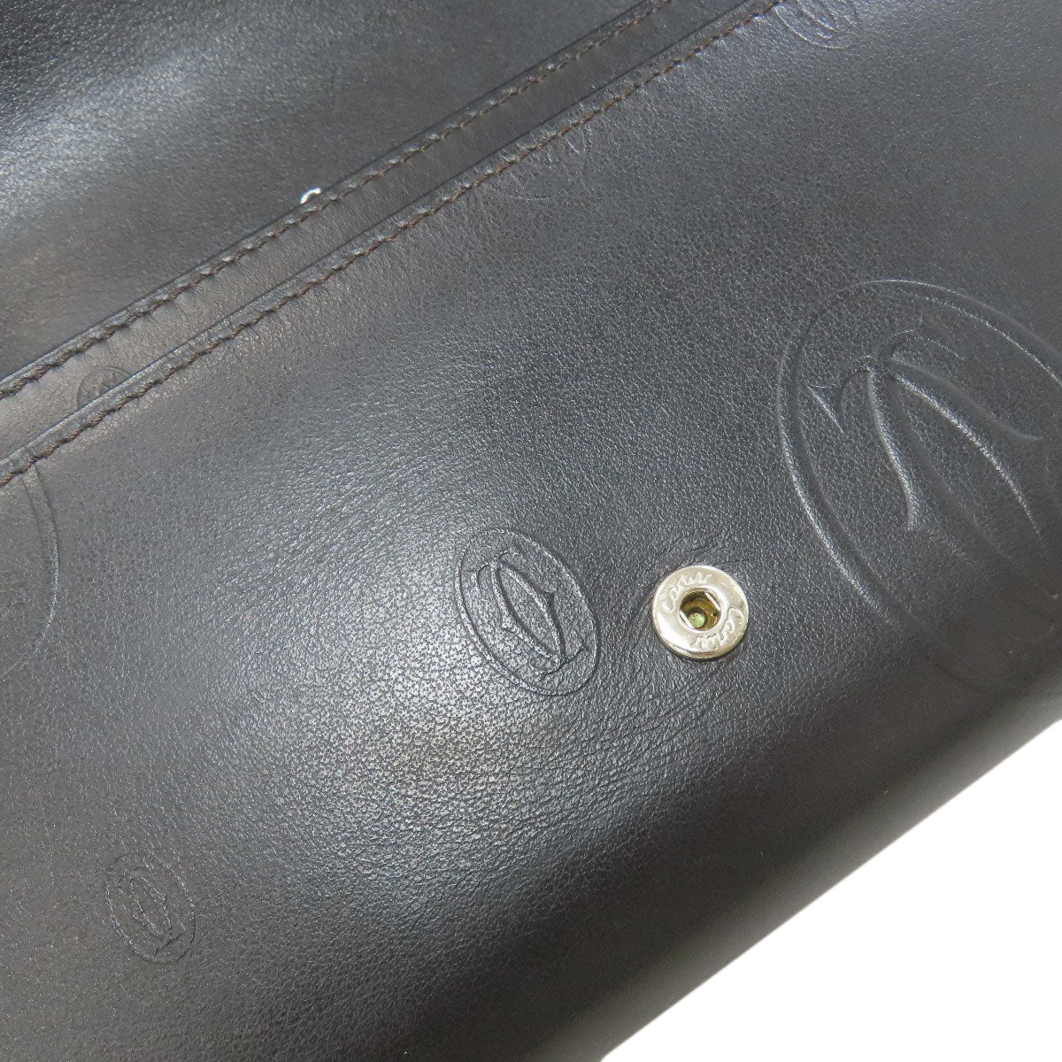 CARTIER happy Birthday Long wallet (with coin pocket) Leather Ladies [Used]