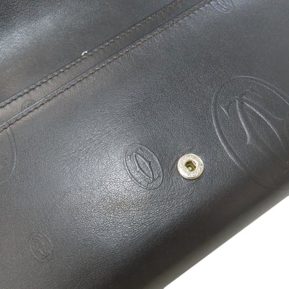 CARTIER happy Birthday Long wallet (with coin pocket) Leather Ladies [Used]