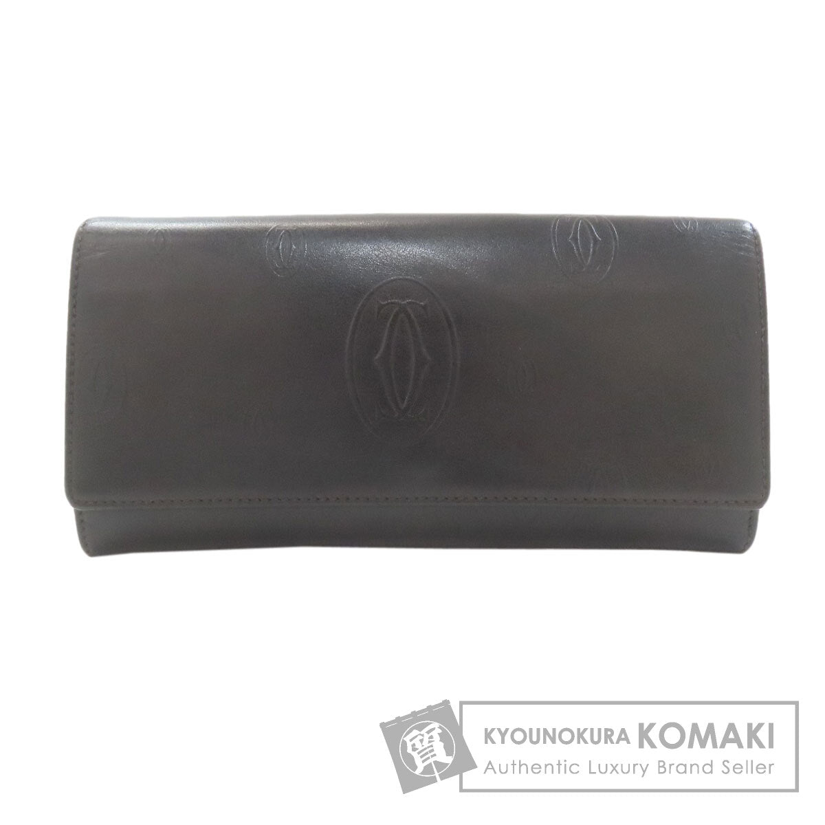 CARTIER happy Birthday Long wallet (with coin pocket) Leather Ladies [Used]