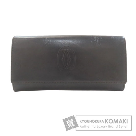 CARTIER happy Birthday Long wallet (with coin pocket) Leather Ladies [Used]