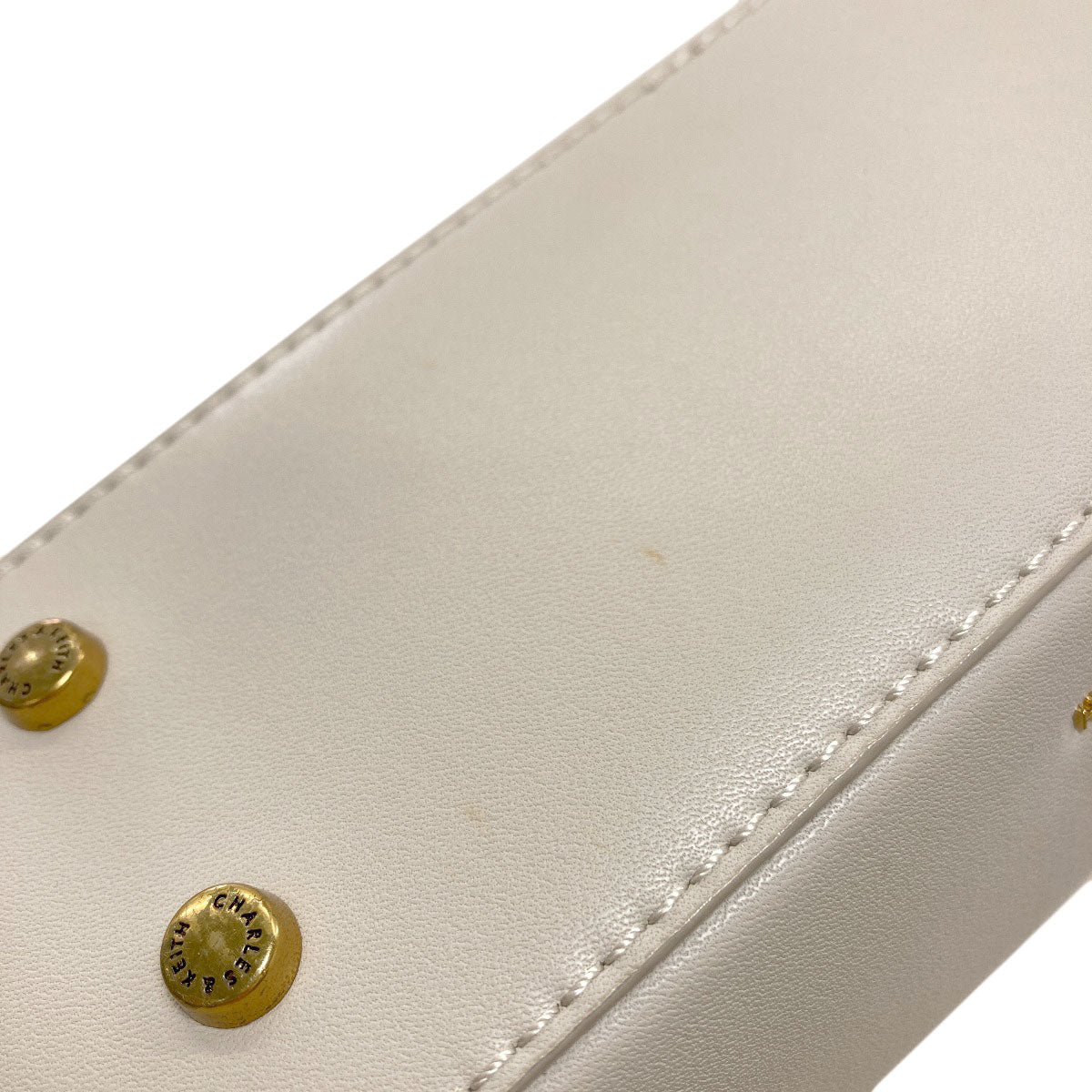 CHARLES＆KEITH Enola Textured Double Handle Structured Bag Handbag Leather Ladies [Used]