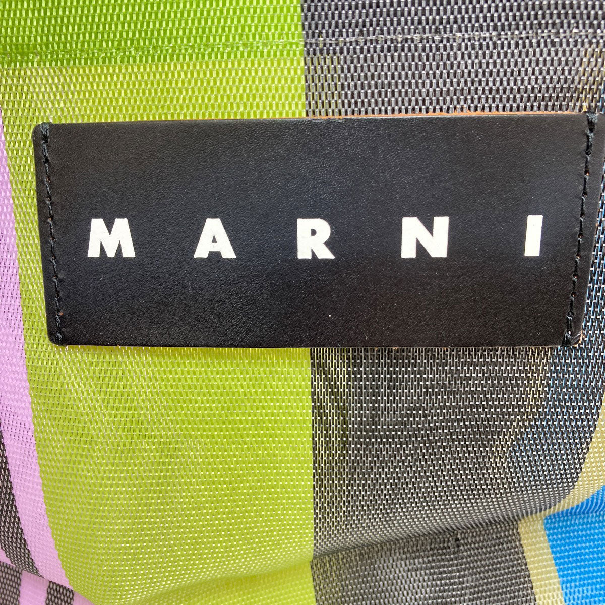 MARNI Flower Cafe Mesh Bag Handbag PVC Ladies [Used]