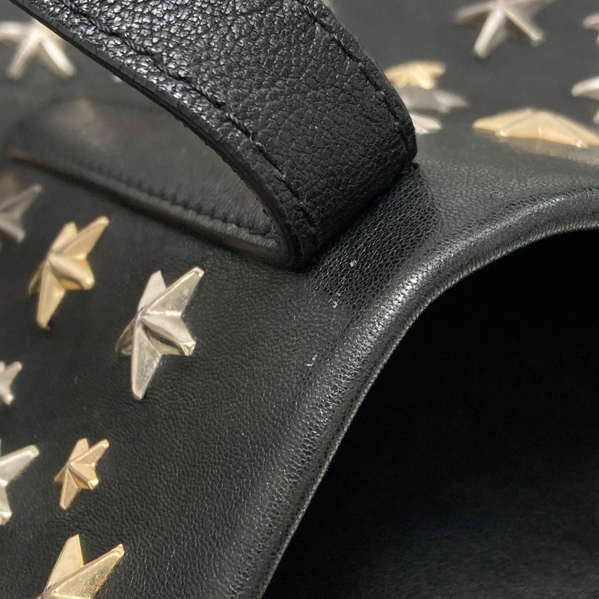 Jimmy Choo sophia star motif Tote Bag Leather Ladies [Used]