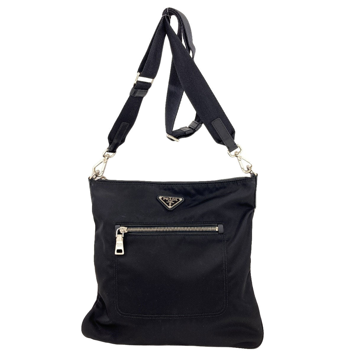 PRADA BT0715 Long Shoulder Logo Hardware Shoulder Bag Nylon Ladies [Used]