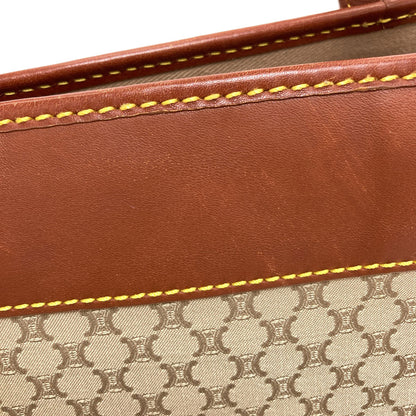 CELINE Macadam pattern Handbag Canvas LeatherLadies [Used]