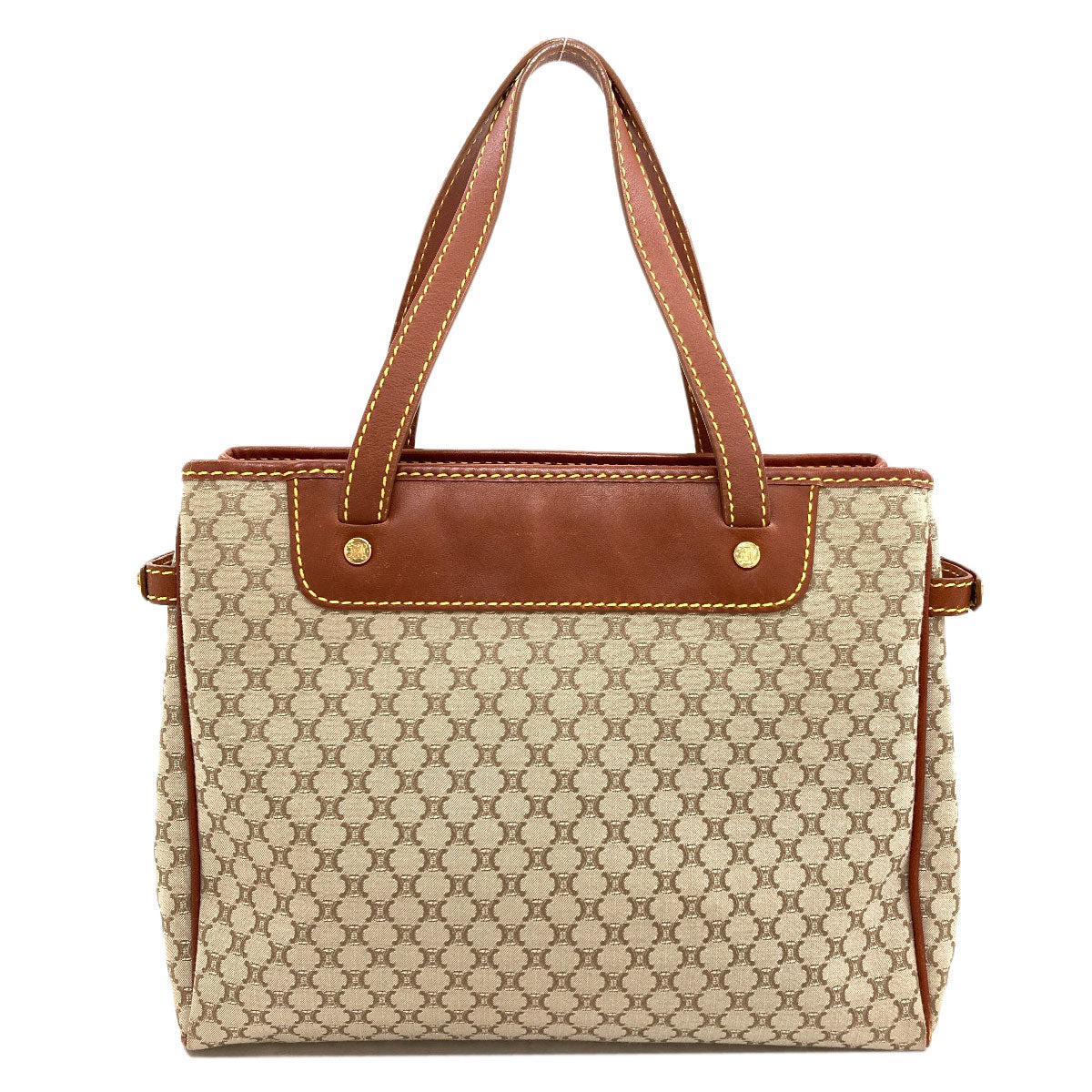 CELINE Macadam pattern Handbag Canvas LeatherLadies [Used]