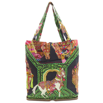 HERMES Silky Pop Eco Bag by SilverHardware Tote Bag Silk Ladies [Used]
