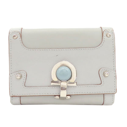 Salvatore Ferragamo GanciniHardware Bifold Wallet with Coin Pocket Leather Ladies [Used]