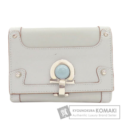 Salvatore Ferragamo GanciniHardware Bifold Wallet with Coin Pocket Leather Ladies [Used]