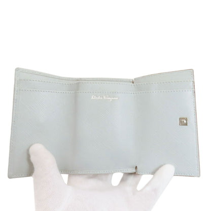 Salvatore Ferragamo GanciniHardware Bifold Wallet with Coin Pocket Leather Ladies [Used]