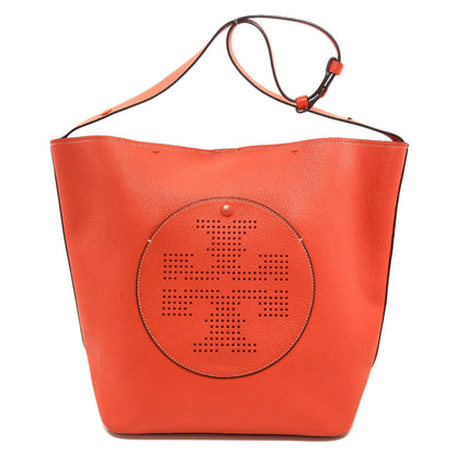 Tory Burch logo Shoulder Bag Leather Ladies [Used]