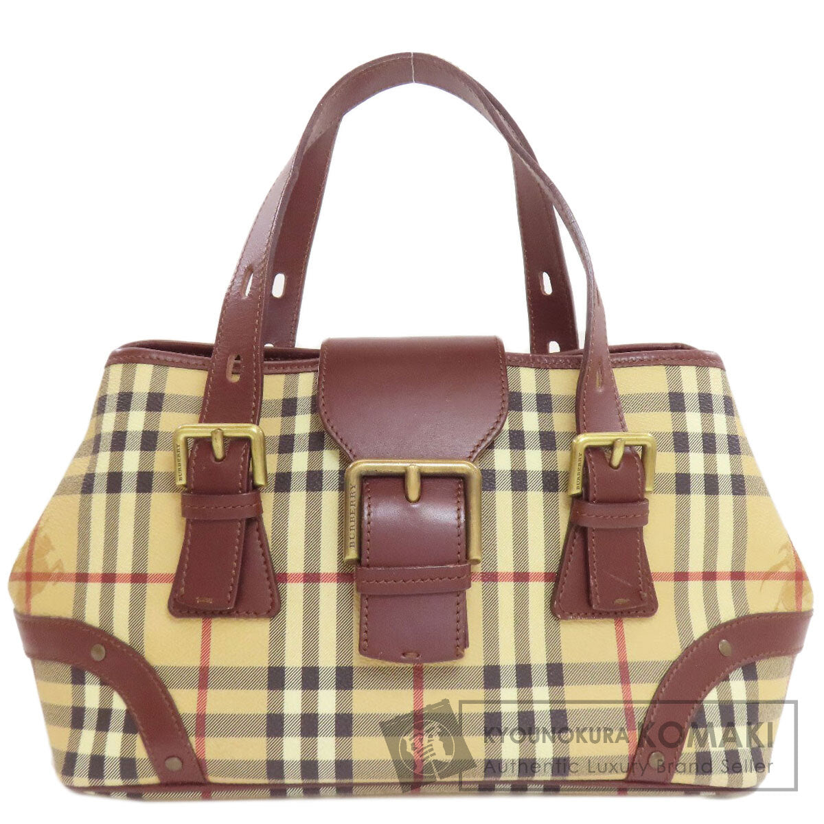 BURBERRY Burberry Check Handbag PVC LeatherLadies [Used]