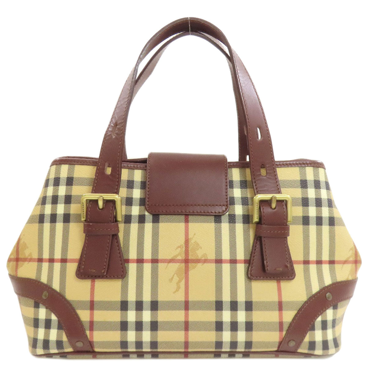 BURBERRY Burberry Check Handbag PVC LeatherLadies [Used]