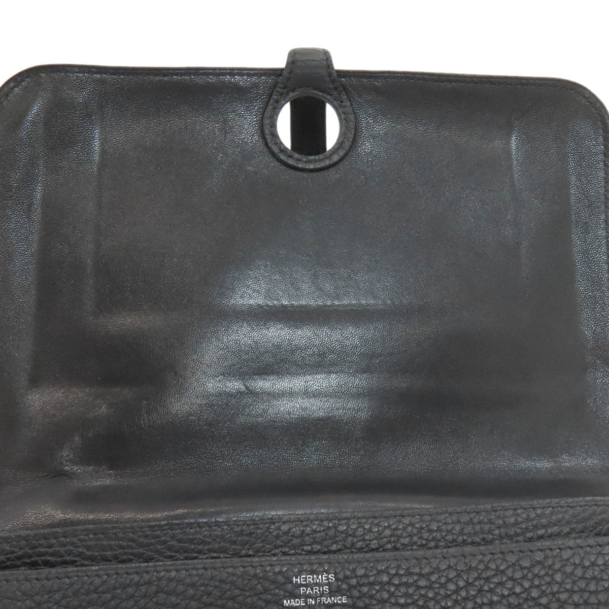 HERMES Dogon GM Duo SilverHardware Long wallet (with coin pocket) Togo Ladies [Used]