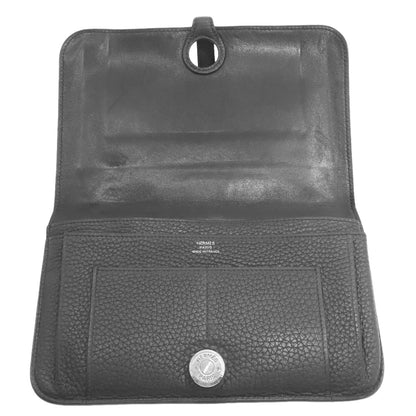 HERMES Dogon GM Duo SilverHardware Long wallet (with coin pocket) Togo Ladies [Used]