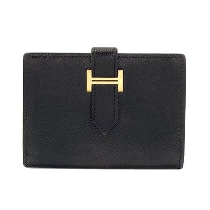 HERMES Bearn Gold Hardware Card Case Epsom Ladies [Used]