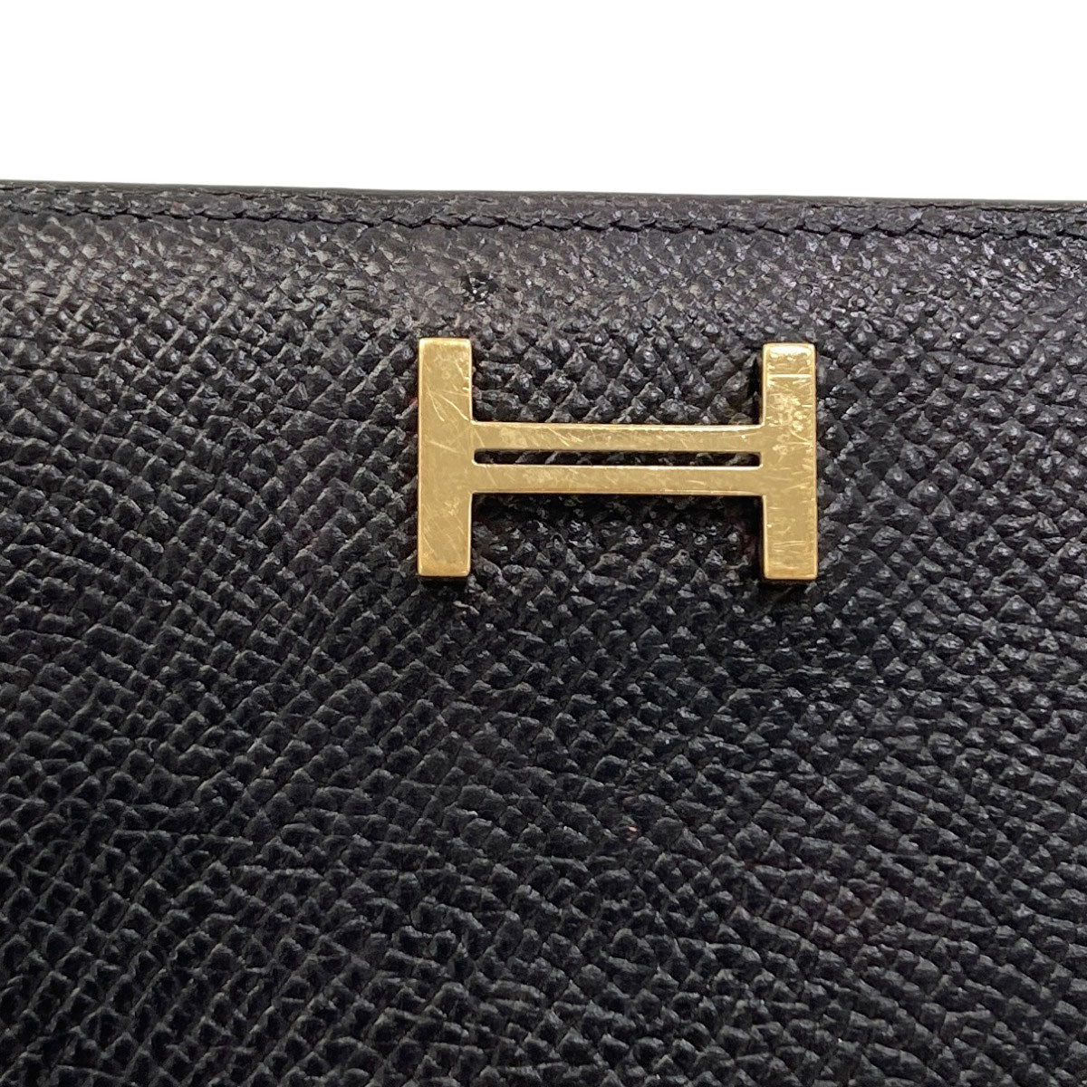HERMES Bearn Gold Hardware Card Case Epsom Ladies [Used]
