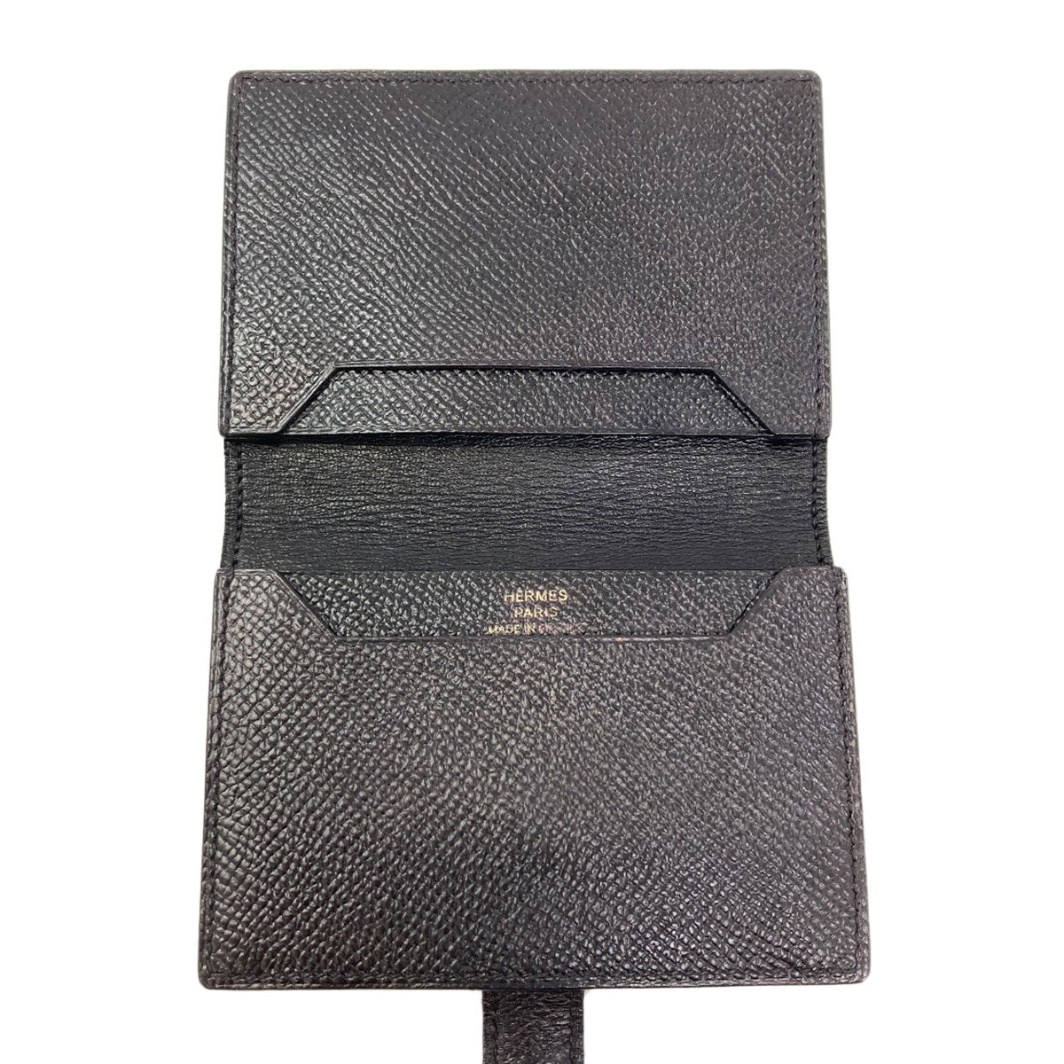 HERMES Bearn Gold Hardware Card Case Epsom Ladies [Used]