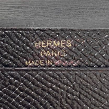 HERMES Bearn Gold Hardware Card Case Epsom Ladies [Used]