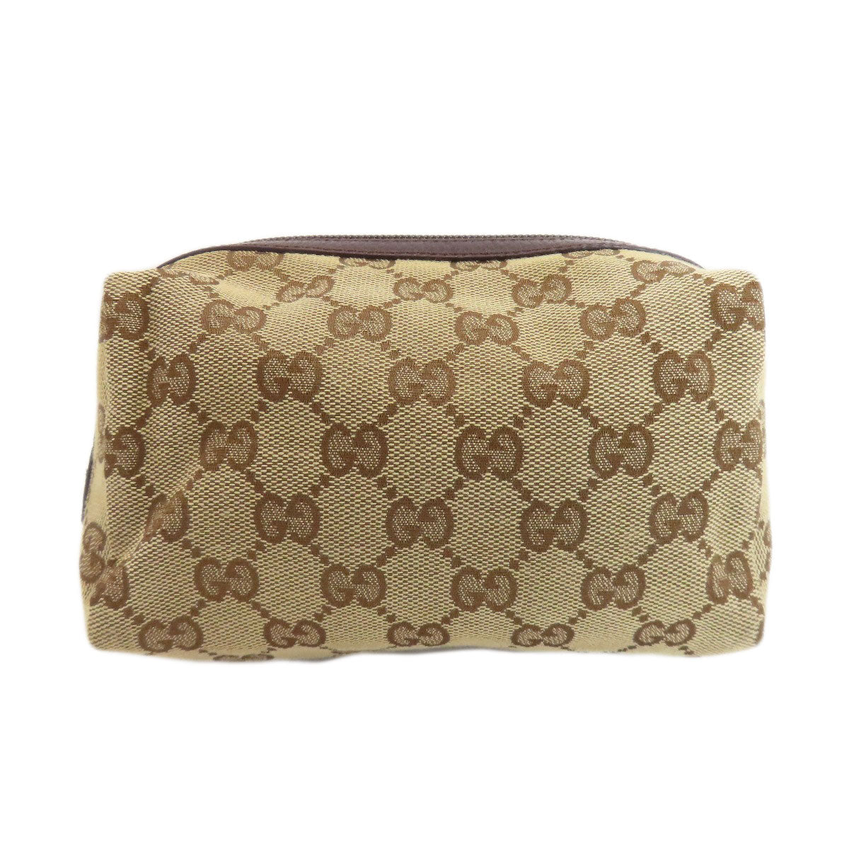 GUCCI 29595 GG Cosmetics Pouch Canvas LeatherLadies [Used]