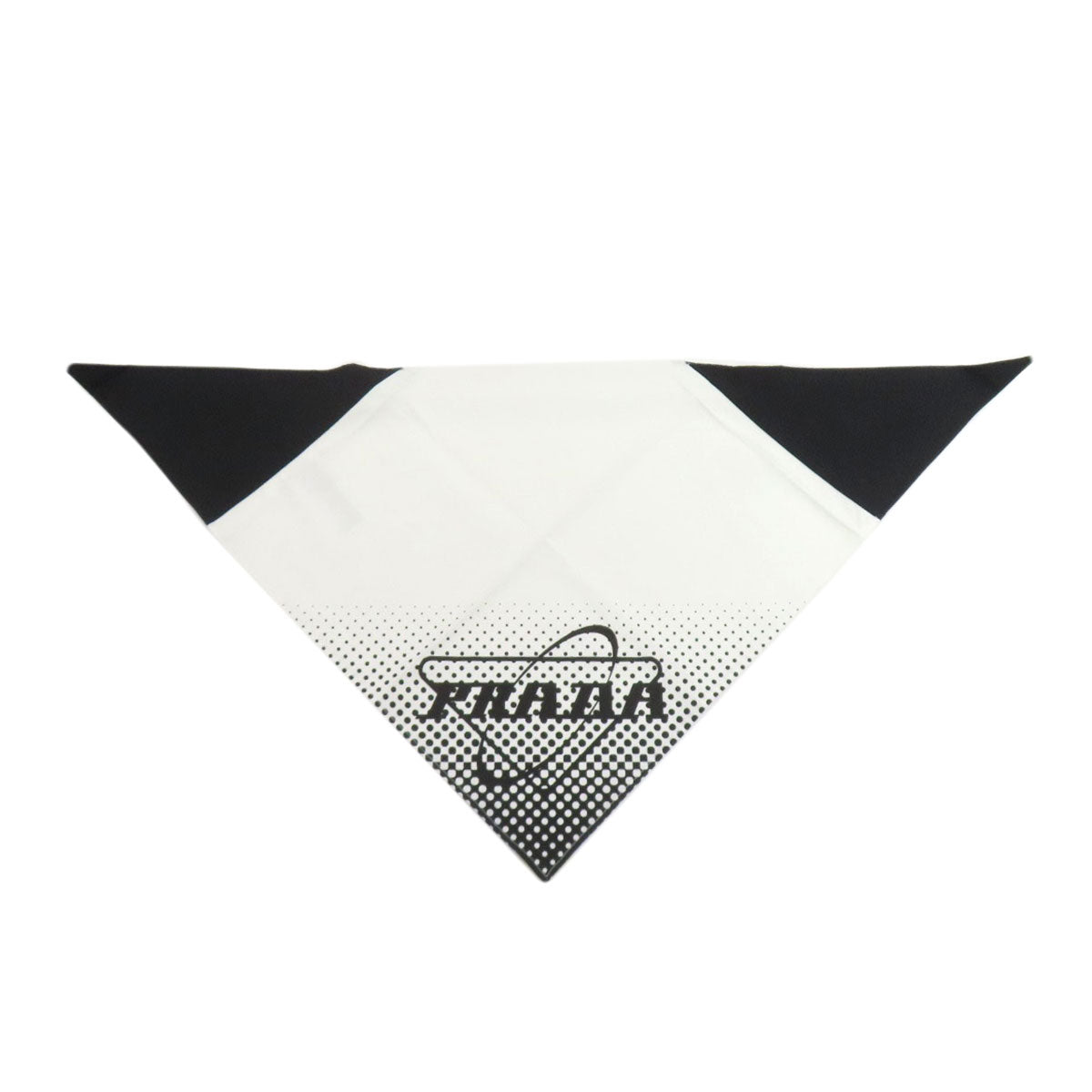 PRADA Triangle Dot Scarf Cotton Ladies [Used]