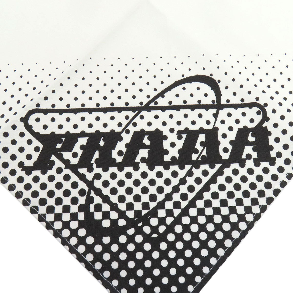 PRADA Triangle Dot Scarf Cotton Ladies [Used]