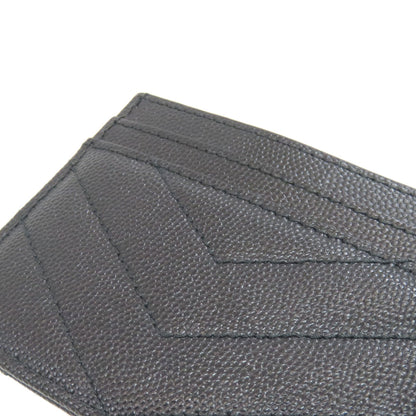 YVES SAINT LAURENT V stitch Cassandra Card Case Calf Ladies [Used]