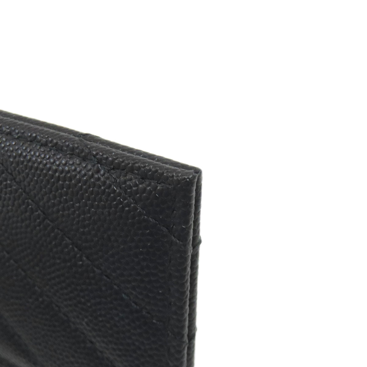 YVES SAINT LAURENT V stitch Cassandra Card Case Calf Ladies [Used]