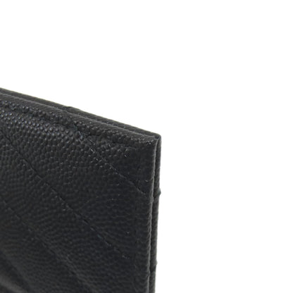 YVES SAINT LAURENT V stitch Cassandra Card Case Calf Ladies [Used]