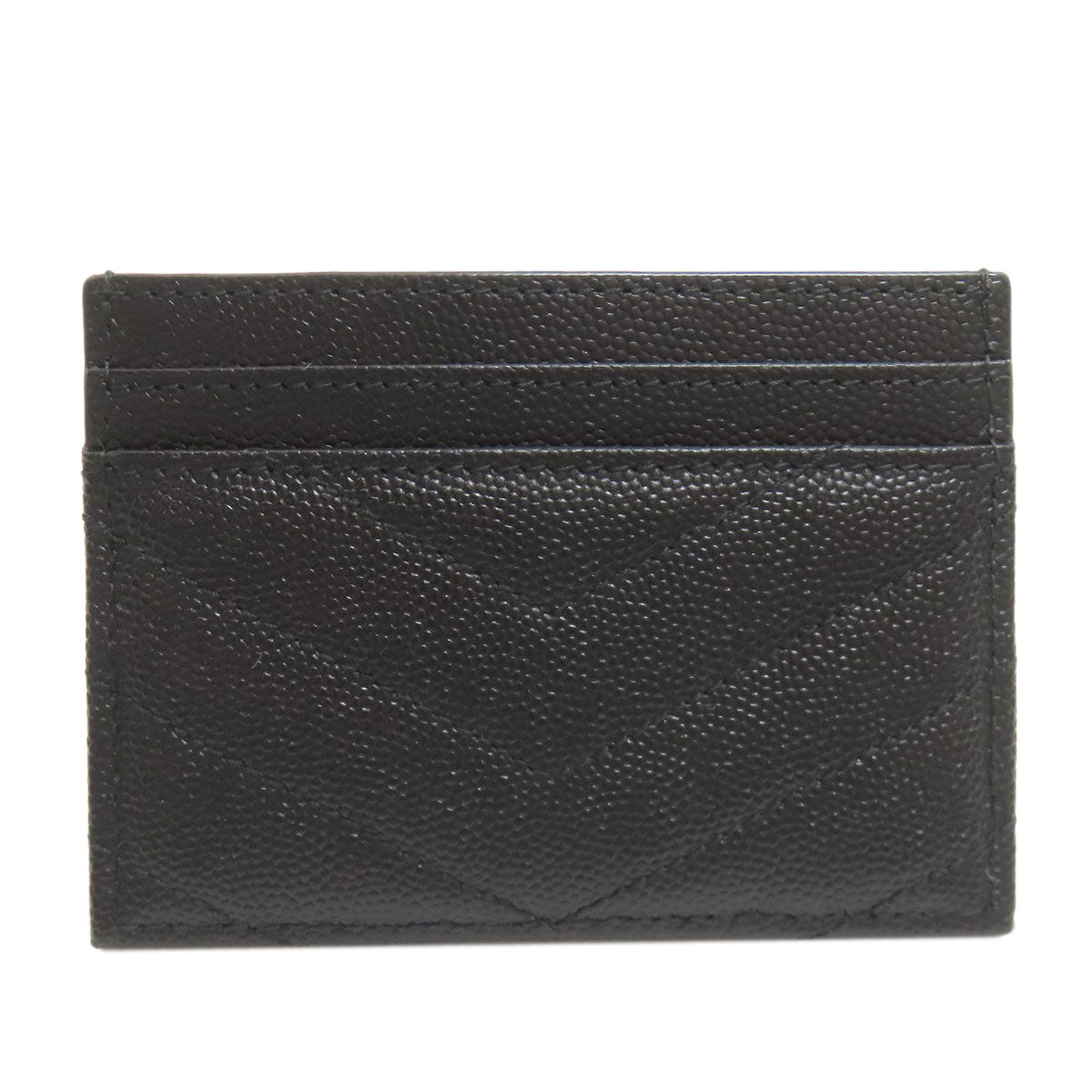 YVES SAINT LAURENT V stitch Cassandra Card Case Calf Ladies [Used]