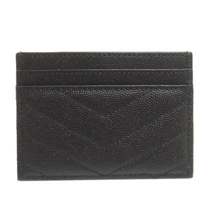 YVES SAINT LAURENT V stitch Cassandra Card Case Calf Ladies [Used]