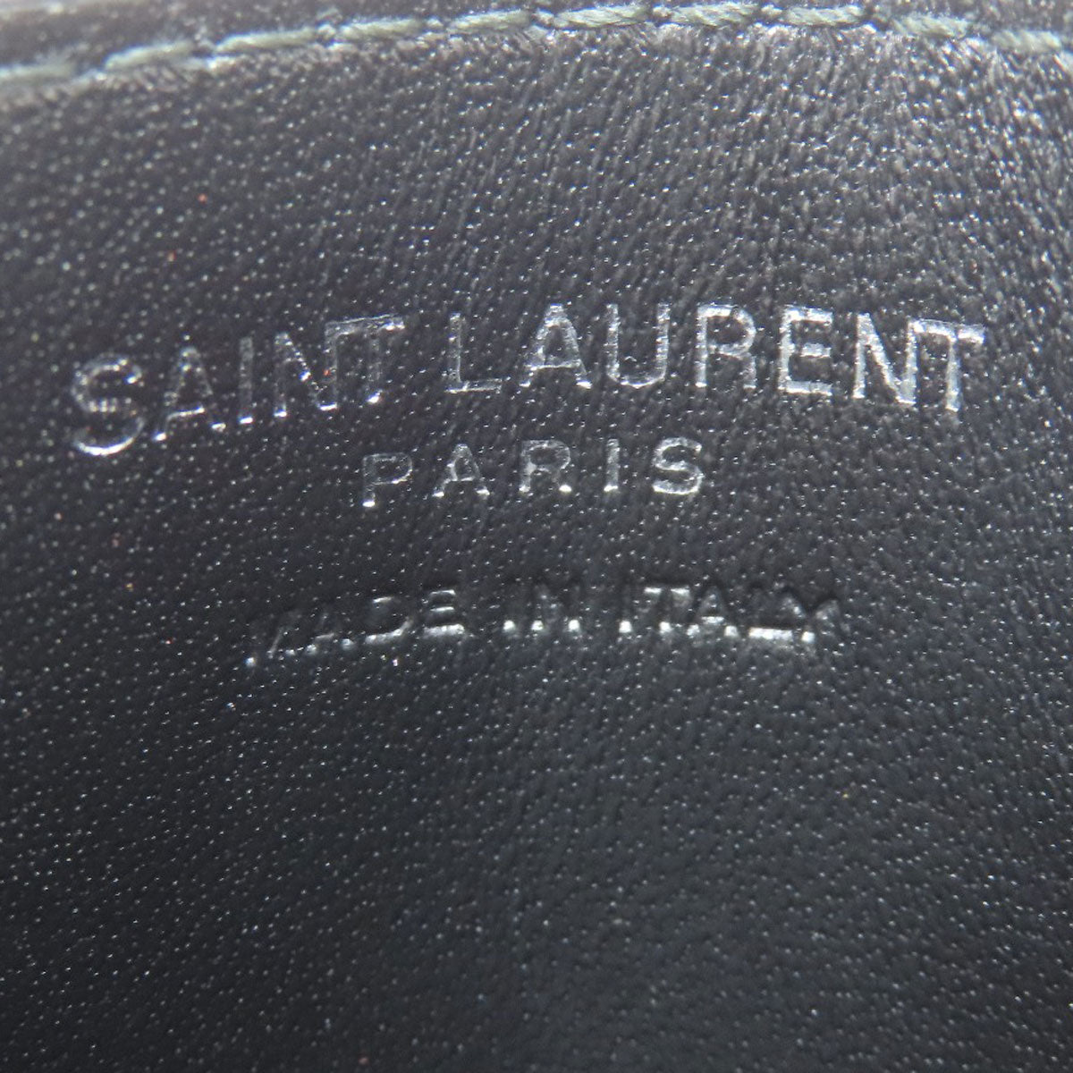 YVES SAINT LAURENT V stitch Cassandra Card Case Calf Ladies [Used]