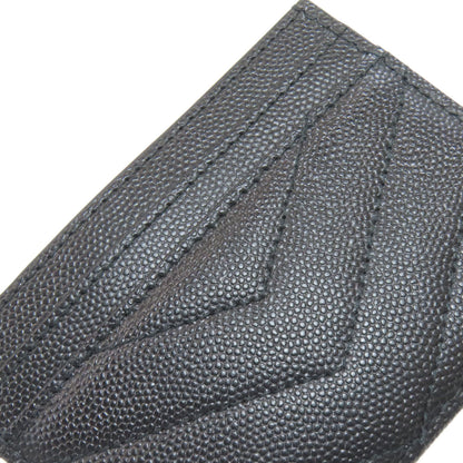 YVES SAINT LAURENT V stitch Cassandra Card Case Calf Ladies [Used]