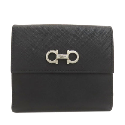 Salvatore Ferragamo GanciniHardware Bifold Wallet with Coin Pocket Leather Ladies [Used]