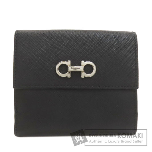 Salvatore Ferragamo GanciniHardware Bifold Wallet with Coin Pocket Leather Ladies [Used]