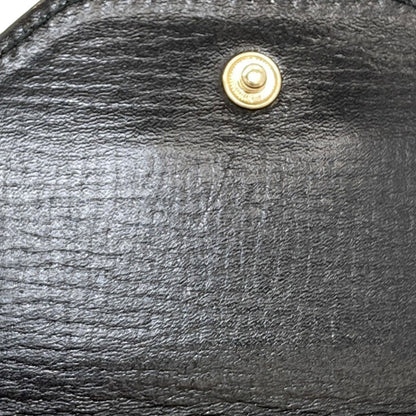 BVLGARI logo Bifold Wallet with Coin Pocket Leather Ladies [Used]