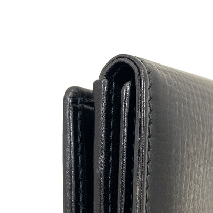 BVLGARI logo Bifold Wallet with Coin Pocket Leather Ladies [Used]