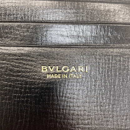 BVLGARI logo Bifold Wallet with Coin Pocket Leather Ladies [Used]