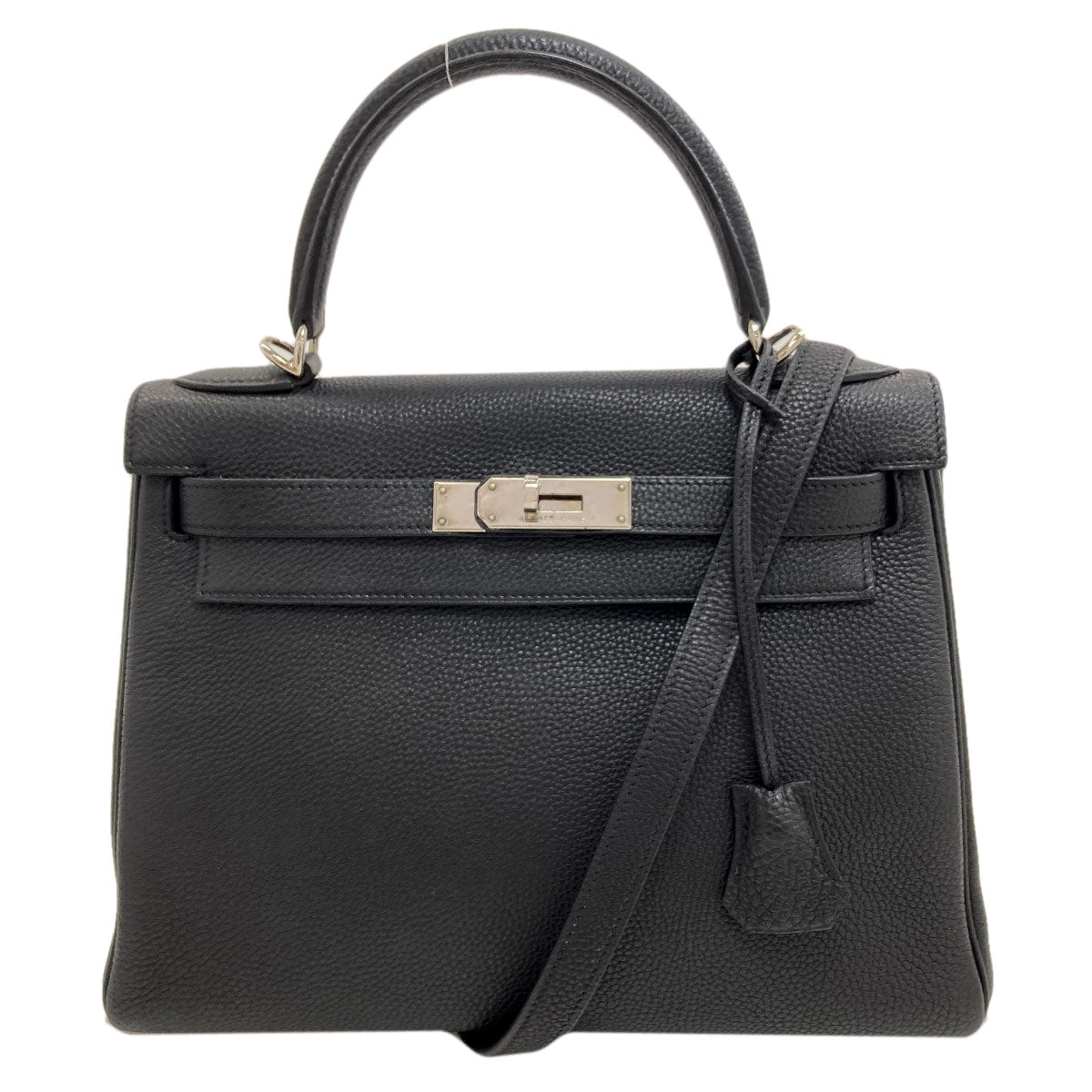 HERMES Kelly 28 Inner Stitch SilverHardware Handbag Taurillon Clemence Ladies [Used]