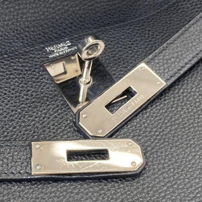 HERMES Kelly 28 Inner Stitch SilverHardware Handbag Taurillon Clemence Ladies [Used]