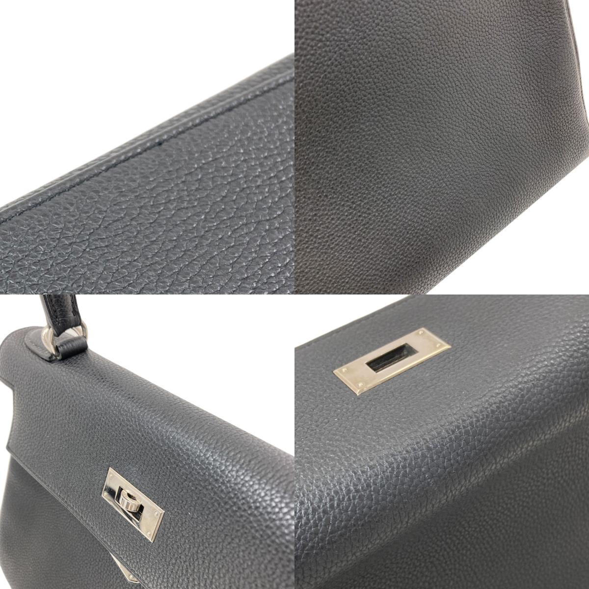 HERMES Kelly 28 Inner Stitch SilverHardware Handbag Taurillon Clemence Ladies [Used]