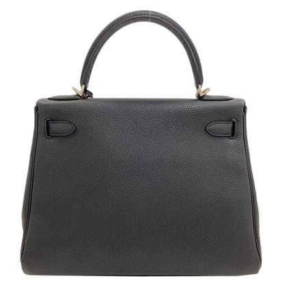HERMES Kelly 28 Inner Stitch SilverHardware Handbag Taurillon Clemence Ladies [Used]