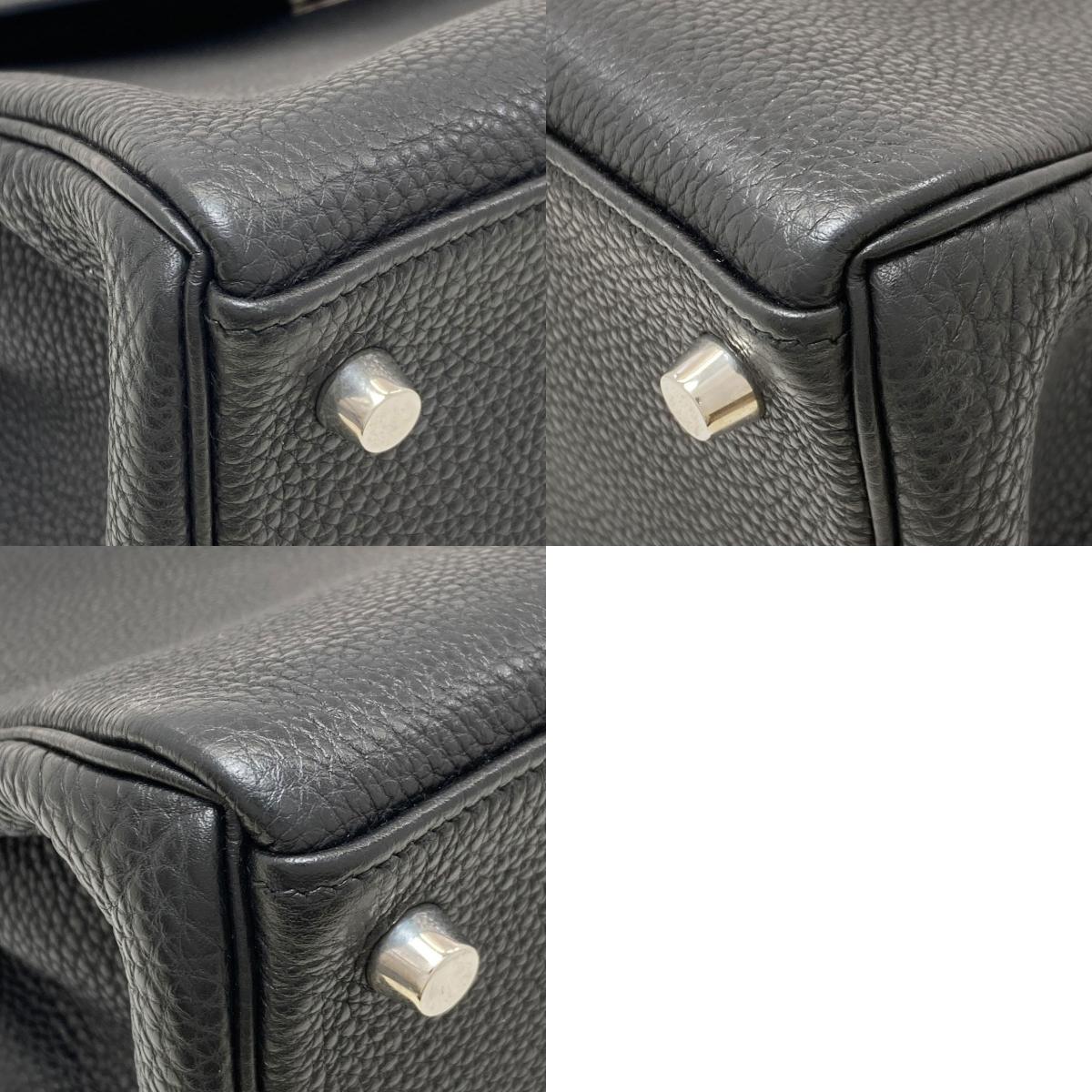 HERMES Kelly 28 Inner Stitch SilverHardware Handbag Taurillon Clemence Ladies [Used]