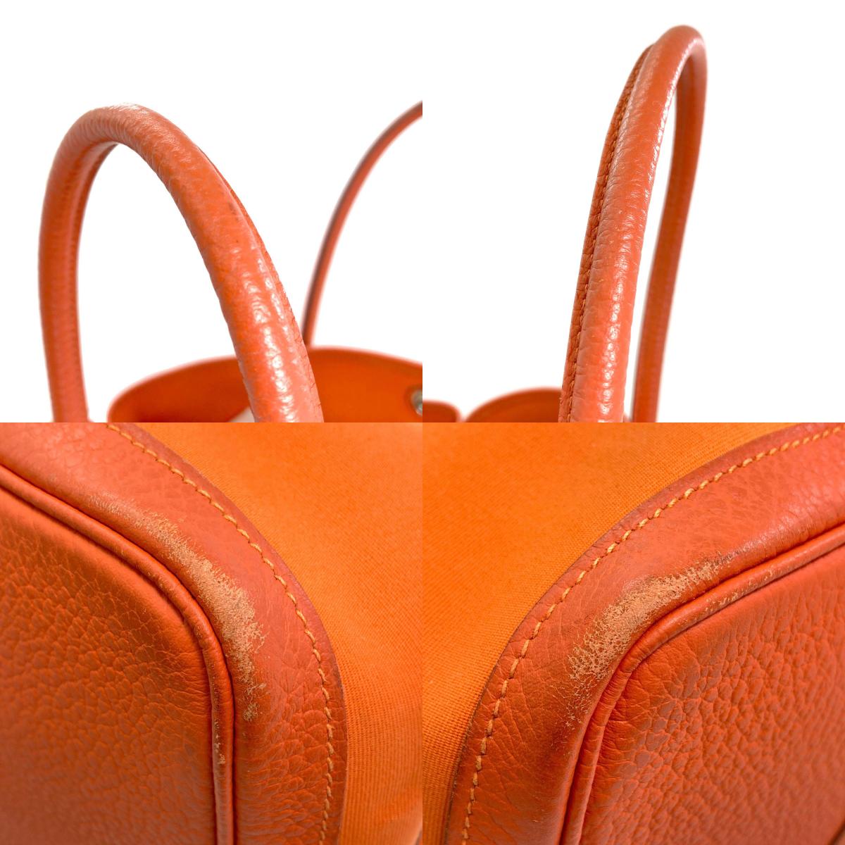 HERMES Garden Party PM Silver Hardware Tote Bag Towar Officche Ladies [Used]