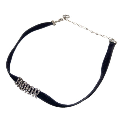 CHRISTIAN DIOR Jadior choker Velor Ladies [Used]