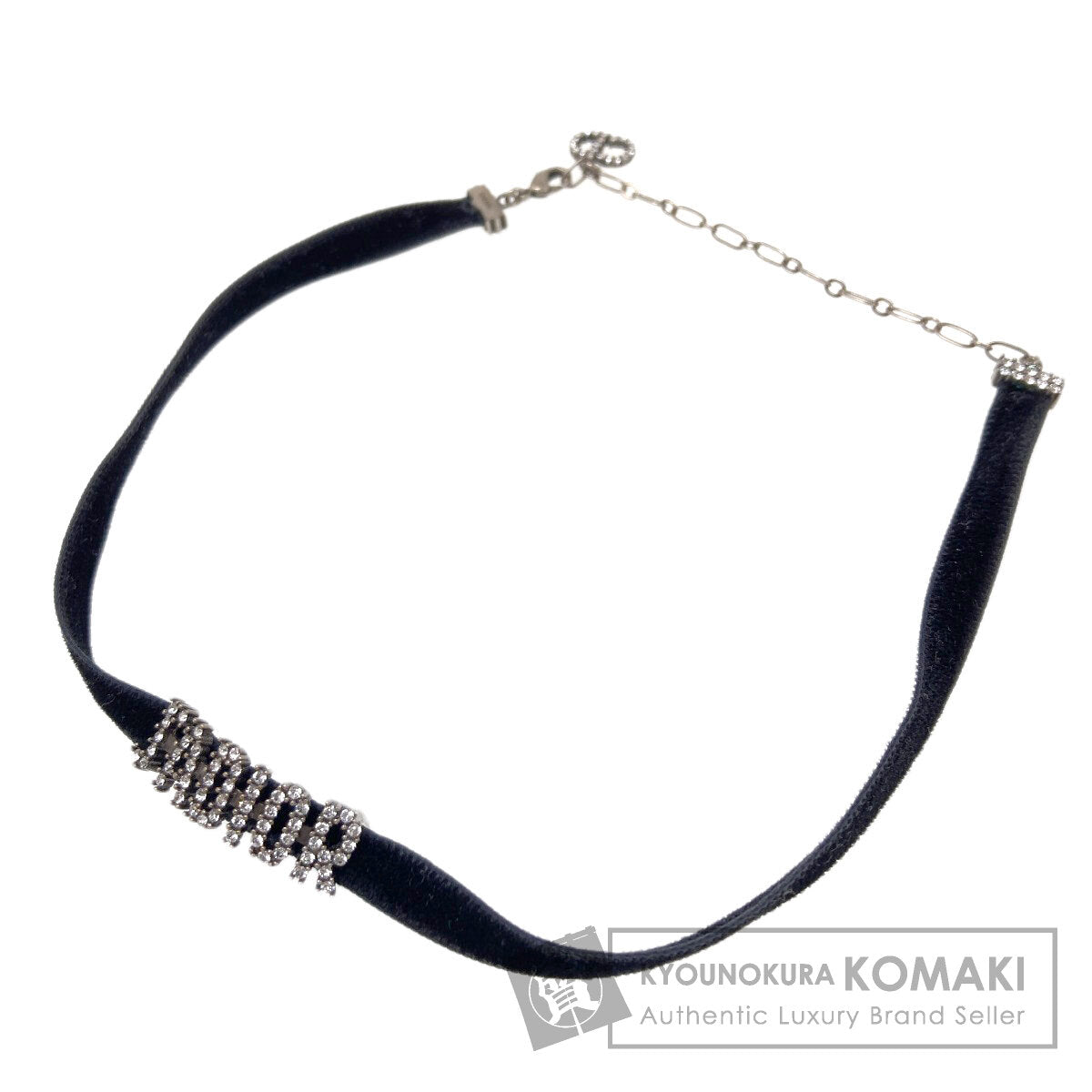 CHRISTIAN DIOR Jadior choker Velor Ladies [Used]
